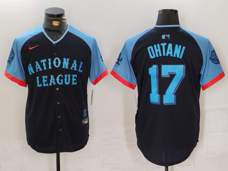 Men Los Angeles Dodgers #17 Ohtani Blue All star 2024 Nike MLB Jersey style 1